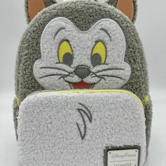 Loungefly Disney Parks Figaro Pinocchio Cat Pastel Mini Backpack Fuzzy NWT - Picture 3 of 9